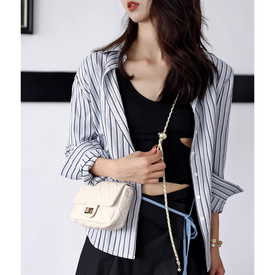 CUCUBIRD Top Grain Leather Small Quilted Chain Bag DIY Kit  