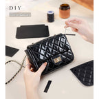 CUCUBIRD Top Grain Leather Small Quilted Chain Bag DIY Kit  