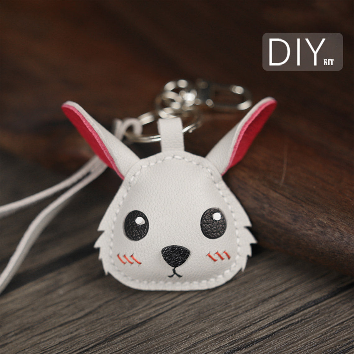 Sheep Leather Gavin the Rabbit Charm DIY Kit - CUCUBIRD