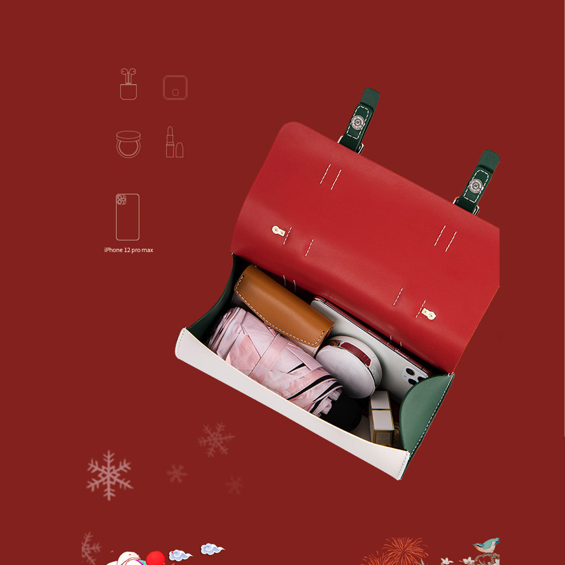 CUCUBIRD Leather Cylinder Satchel Top Handle Bag DIY Kit  