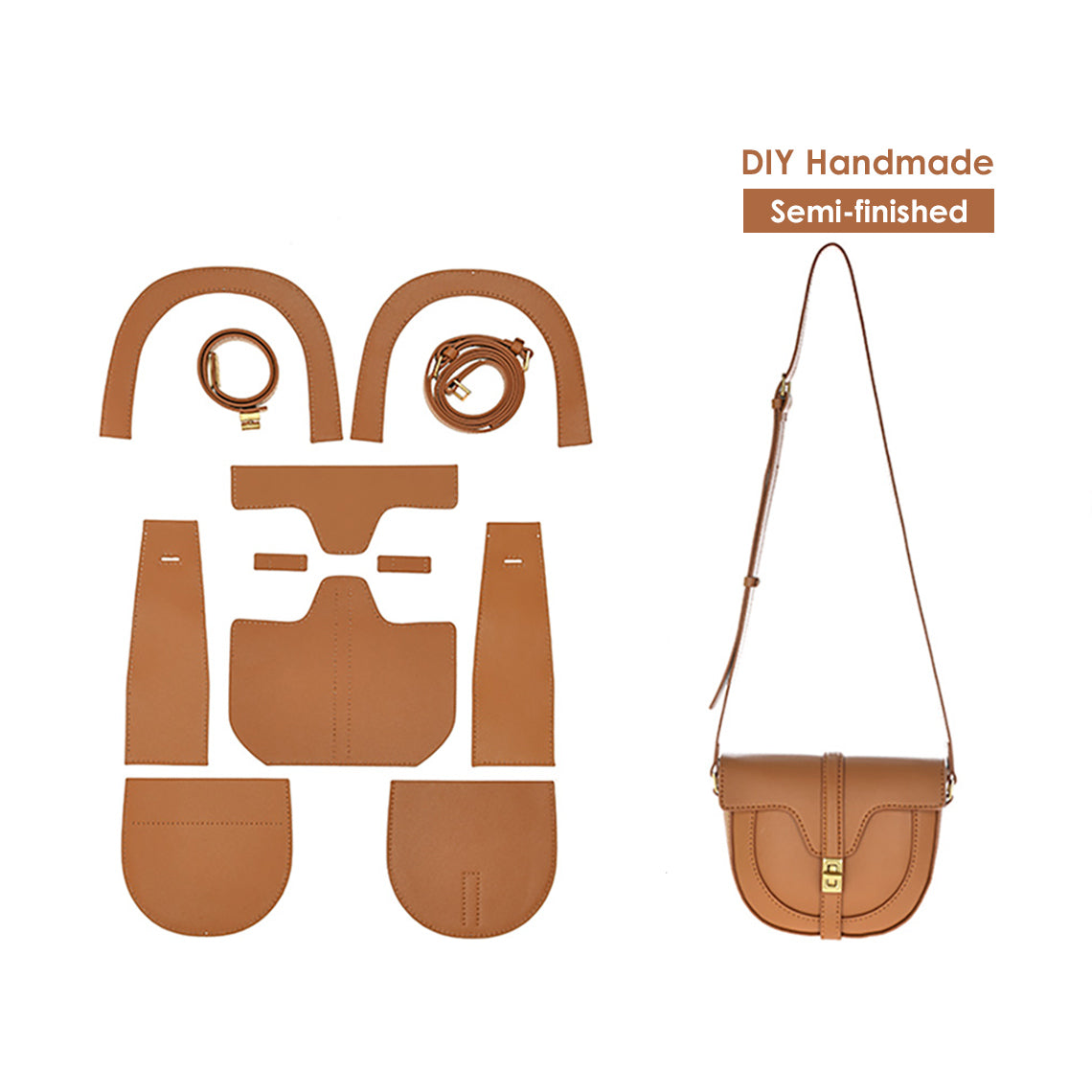 CUCUBIRD Leather Soft 16 Saddle Bag DIY Kit  