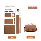 CUCUBIRD Lady Leather Fashion Crossbody Satchel Bag DIY Kit  