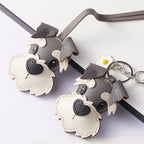 CUCUBIRD Sheep Leather Schnauzer Keychain Charm DIY Kit  