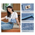 CUCUBIRD Leather Denim Small Chain Bag DIY Kits  