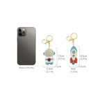 CUCUBIRD Leather Spacemen & Spaceship Keychain DIY Kit  