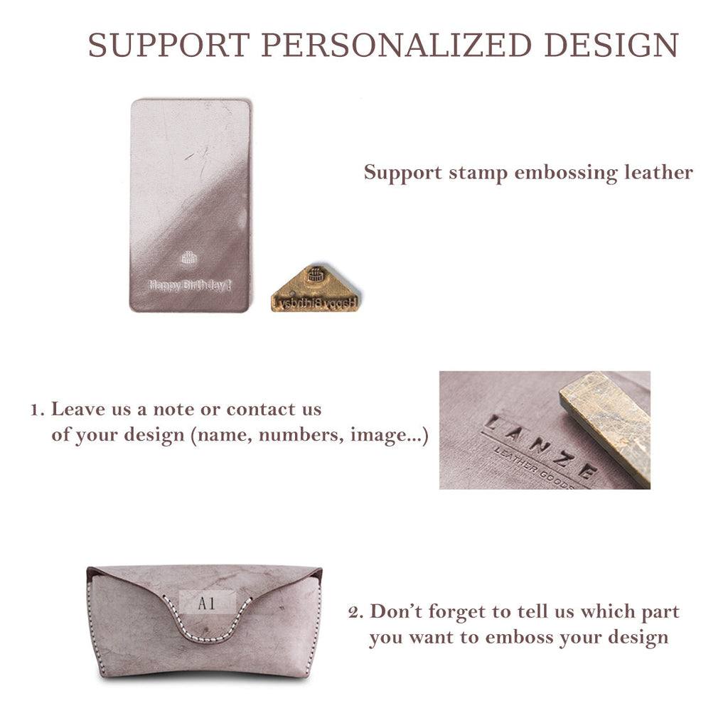 CUCUBIRD Full Grain Leather Eyeglasses Case DIY Kit  