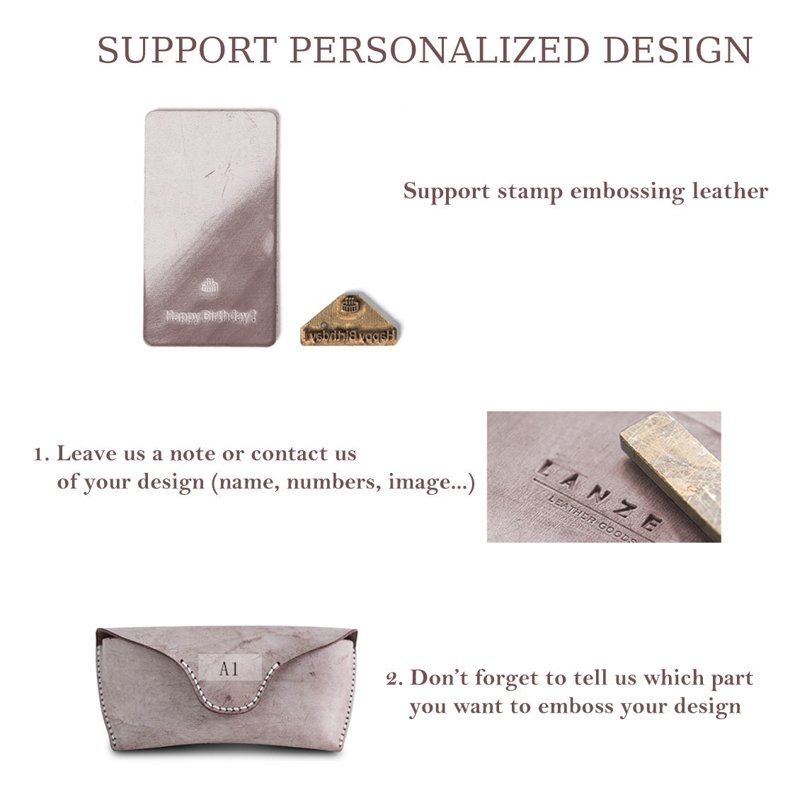 CUCUBIRD Full Grain Leather Eyeglasses Case DIY Kit  