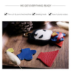 CUCUBIRD Sheep Leather Superman Keychain DIY Kit  