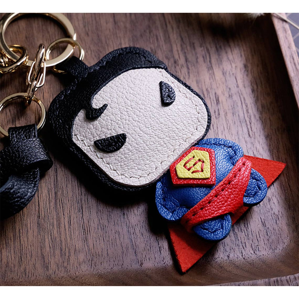 CUCUBIRD Sheep Leather Superman Keychain DIY Kit  