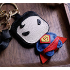 CUCUBIRD Sheep Leather Superman Keychain DIY Kit  