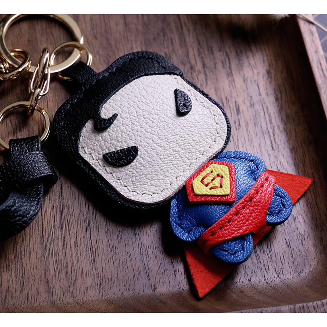 Sheep Leather Superman Keychain DIY Kit - CUCUBIRD