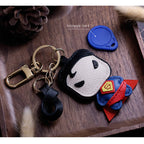 CUCUBIRD Sheep Leather Superman Keychain DIY Kit  