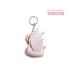 CUCUBIRD Leather Swan Bag Charm DIY Kit PU Leather / Pink 