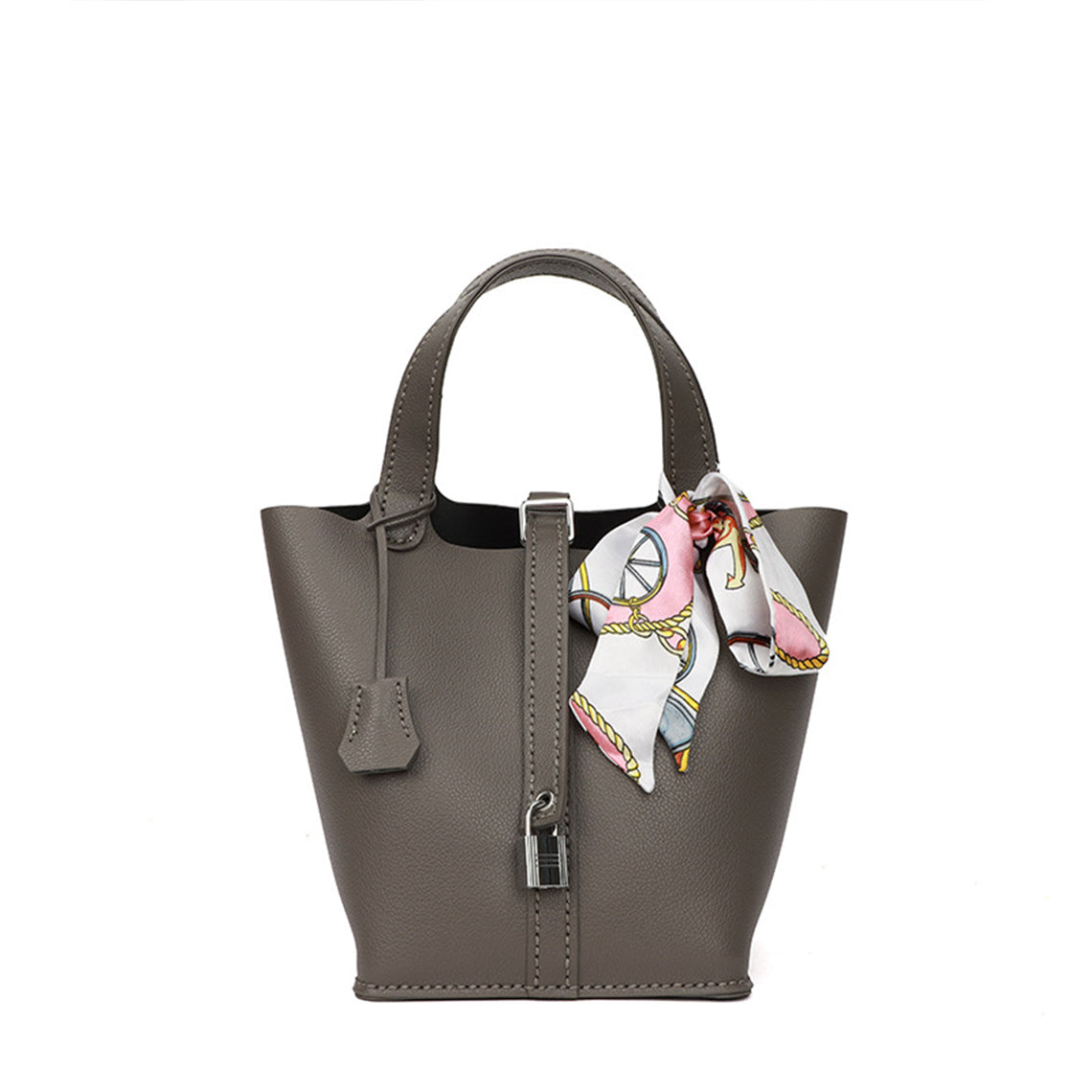 CUCUBIRD Vegan Leather Lady Lock Tote Bag DIY Kit Taupe 
