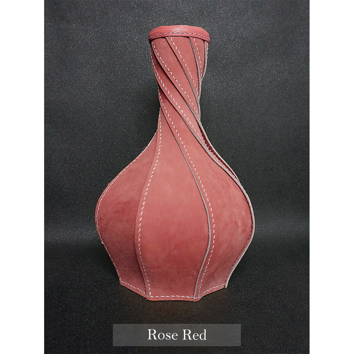 CUCUBIRD Homedecor Leather Vase DIY Kit Rose Red - Nubuck 