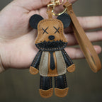 CUCUBIRD Leather Violent Bear Keychain Charm DIY Kit  
