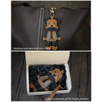 CUCUBIRD Leather Violent Bear Keychain Charm DIY Kit  