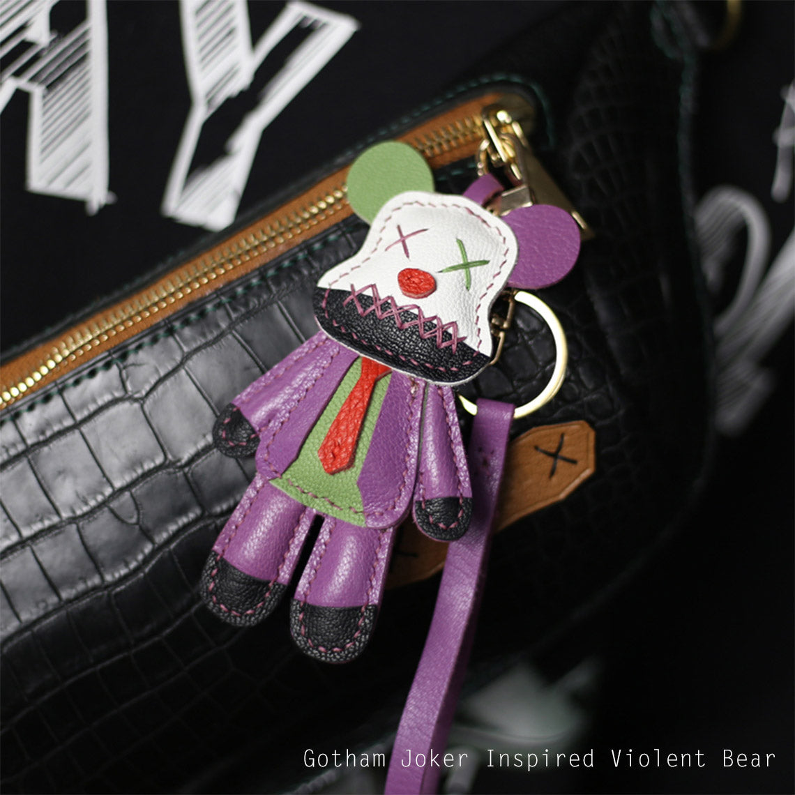 Leather Violent Bear Keychain Charm DIY Kit - CUCUBIRD