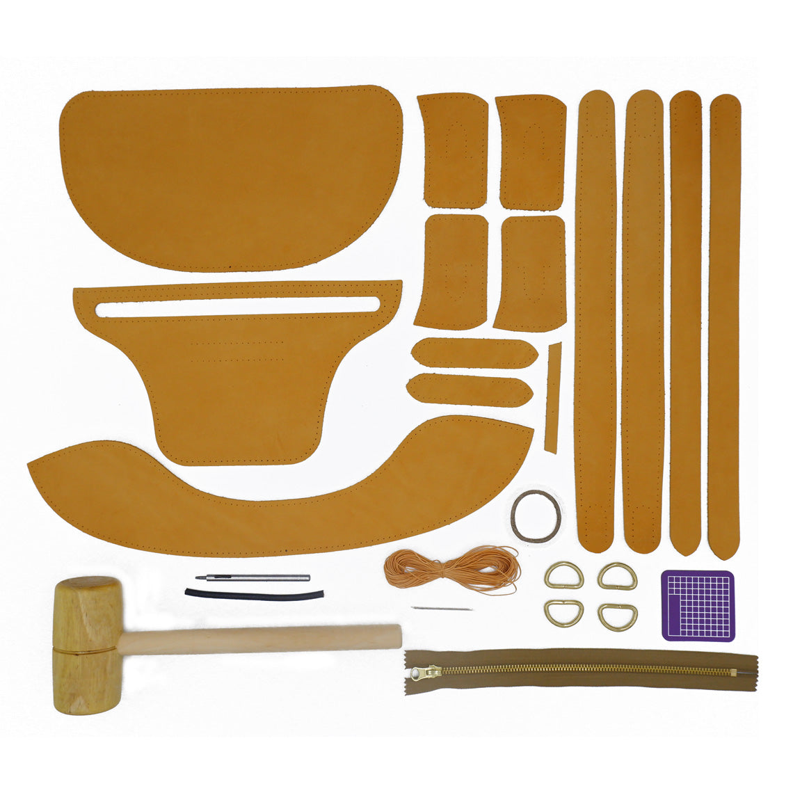 CUCUBIRD Nubuck Leather Fanny Pack Bum Bag DIY Kit  