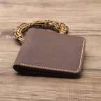 CUCUBIRD Crazy Horse Leather Vintage Wallet DIY Kit Heritage Brown 