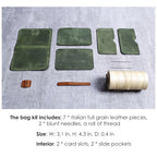 CUCUBIRD Full Grain Leather Slim Card Holder DIY Kit  