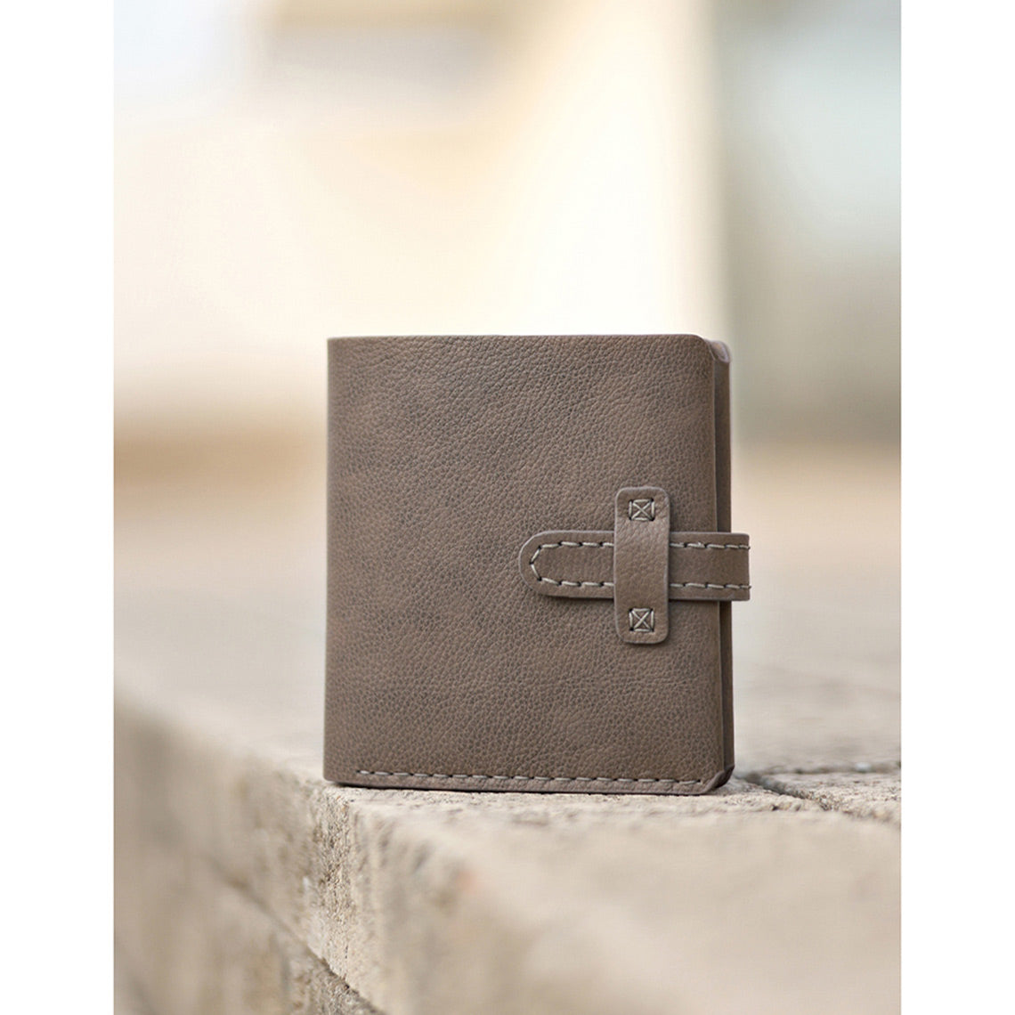 Top Grain Leather Grey Men's Wallet DIY Kit - CUCUBIRD