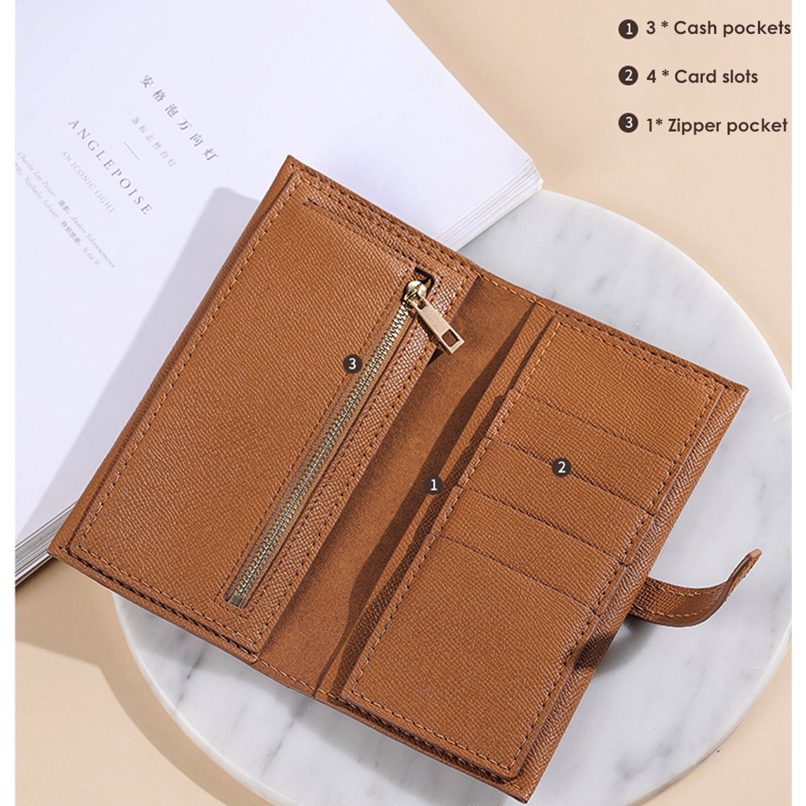 Leather Slim Strap Bi-fold Bearn Wallet DIY Kit