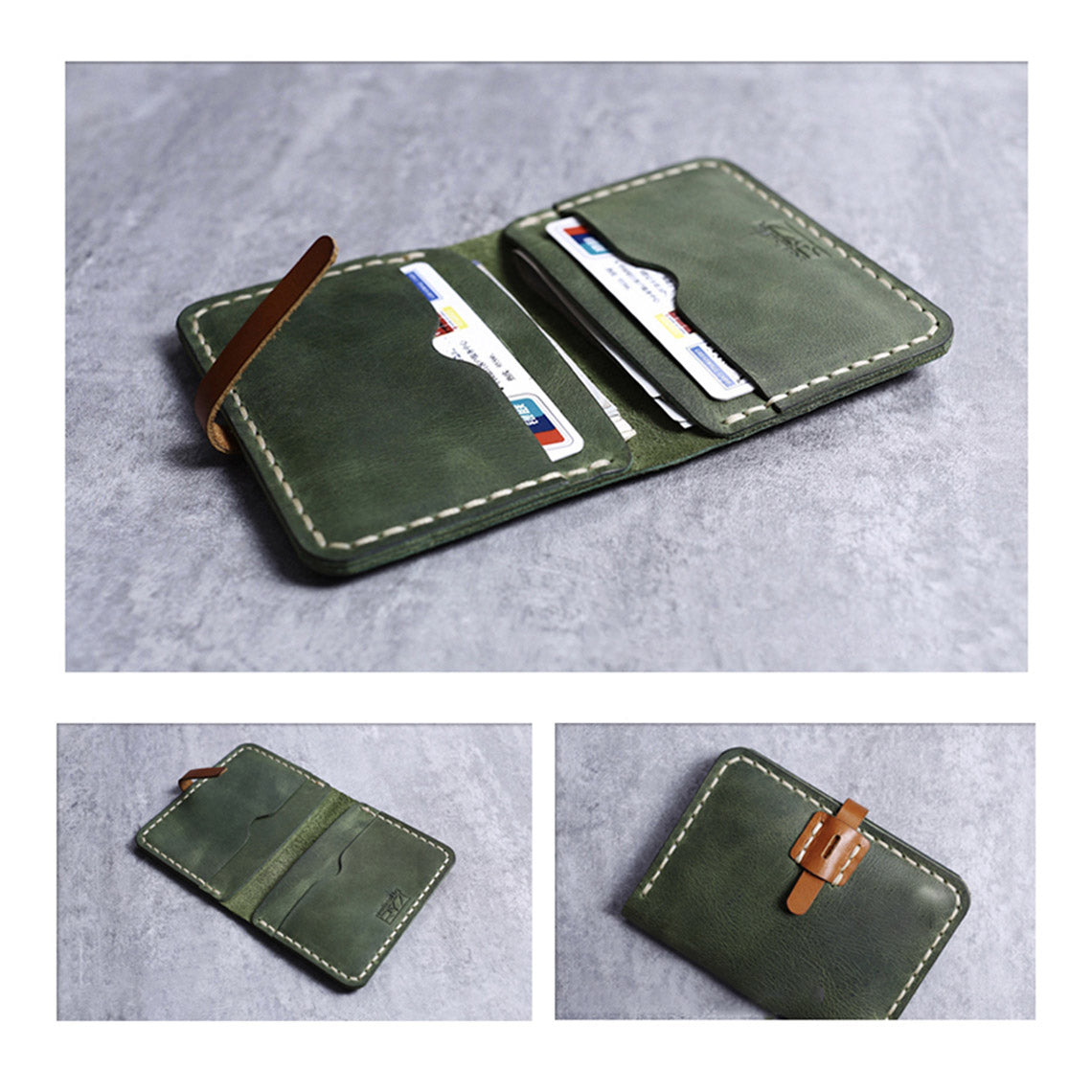 Full Grain Leather Slim Card Holder DIY Kit