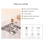 CUCUBIRD Top Grain Leather Grey Men's Wallet DIY Kit  