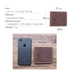 CUCUBIRD Crazy Horse Leather Vintage Wallet DIY Kit  