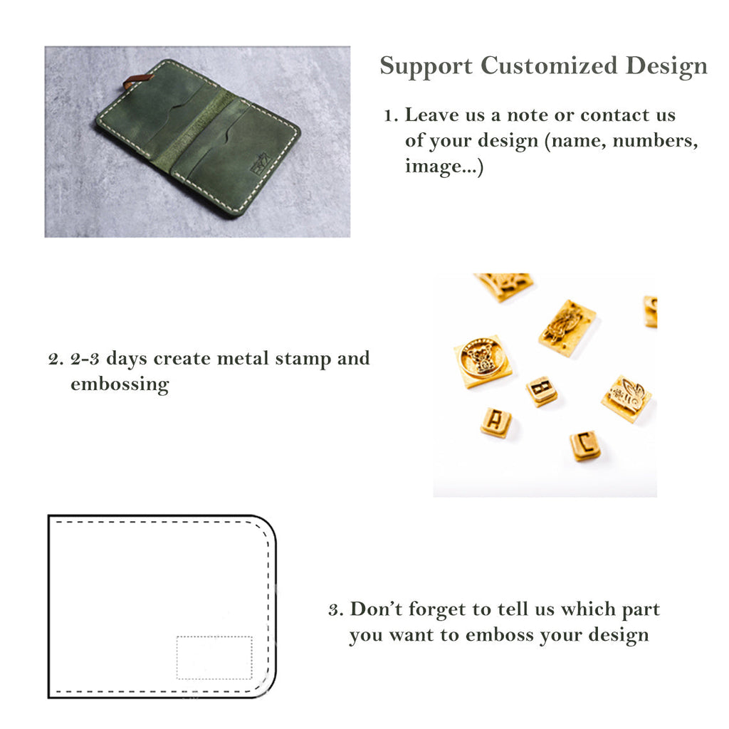 CUCUBIRD Full Grain Leather Slim Card Holder DIY Kit  