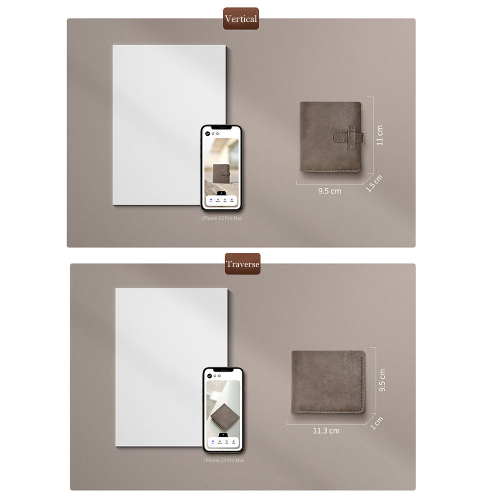 CUCUBIRD Top Grain Leather Grey Men's Wallet DIY Kit  