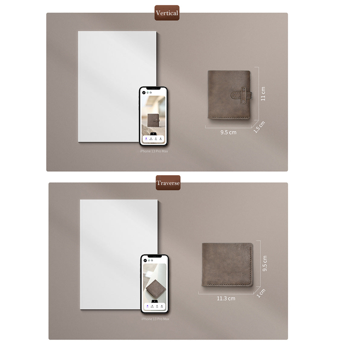 CUCUBIRD Top Grain Leather Grey Men's Wallet DIY Kit  