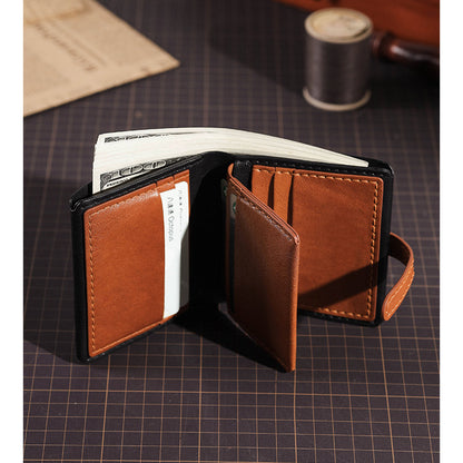 Top Grain Leather Men Wallet With Picture Window DIY Kit