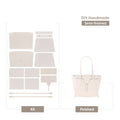 CUCUBIRD Leather Women White Tote Bag DIY Kit  