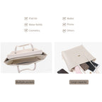 CUCUBIRD Leather Women White Tote Bag DIY Kit  