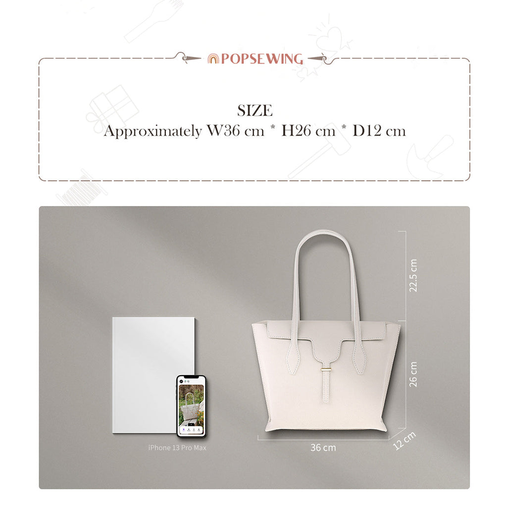 CUCUBIRD Leather Women White Tote Bag DIY Kit  